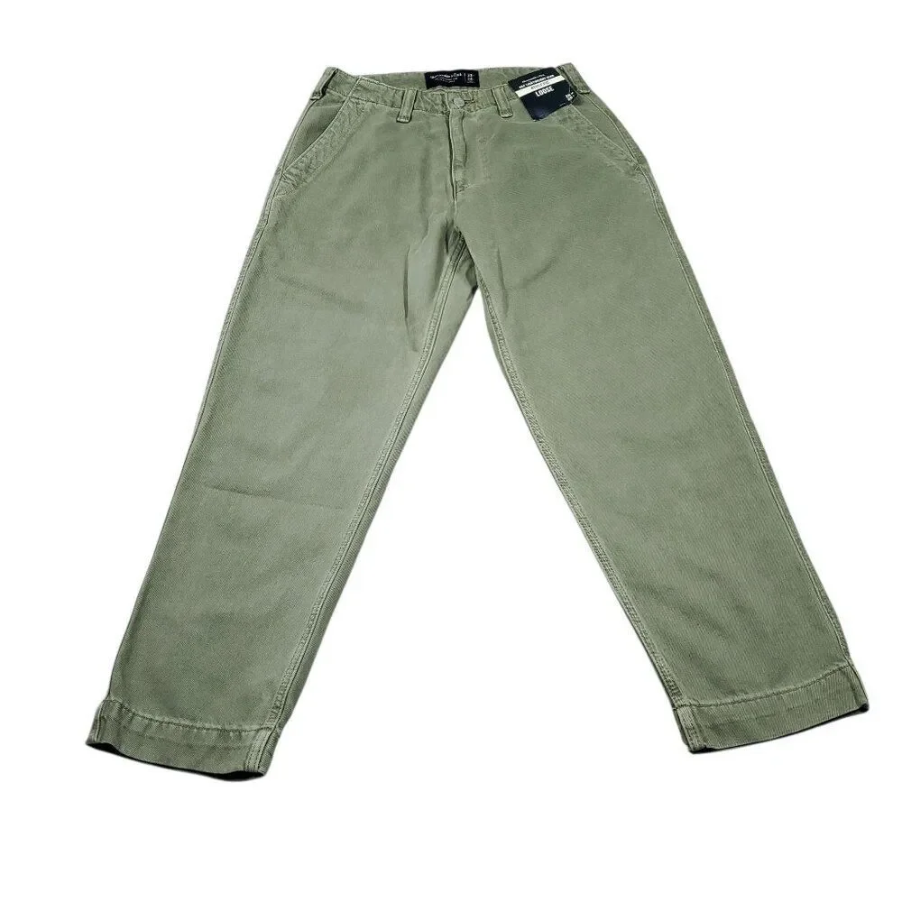 Abercrombie A&F Lightweight Jean Athletic Loose Men's Size 28 x 28 Green Jeans